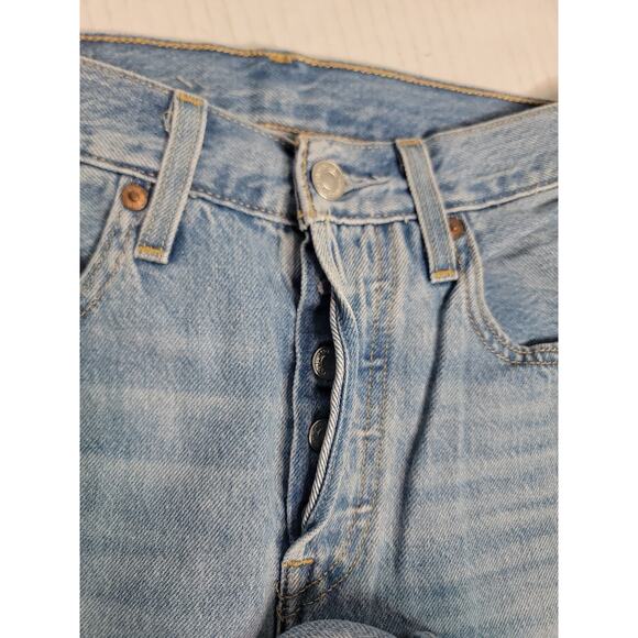 Levis 501 Premium Jeans Womens SZ 24 Straight High Rise Button Fly Rigid Big E - Picture 6 of 12